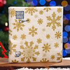 Набор салфеток бумажных «Золотые снежинки»
