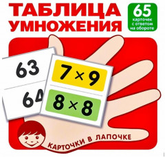 Таблица умножения. 65 карточек с ответом