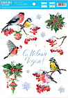 Набор наклеек декоративных «Зимние птички»
