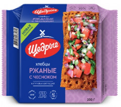 Хлебцы ржаные с чесноком
