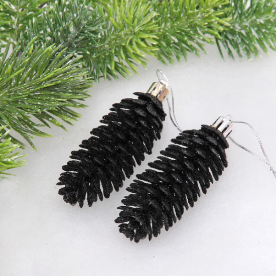 Набор игрушек ёлочных «Шишки блестящие»