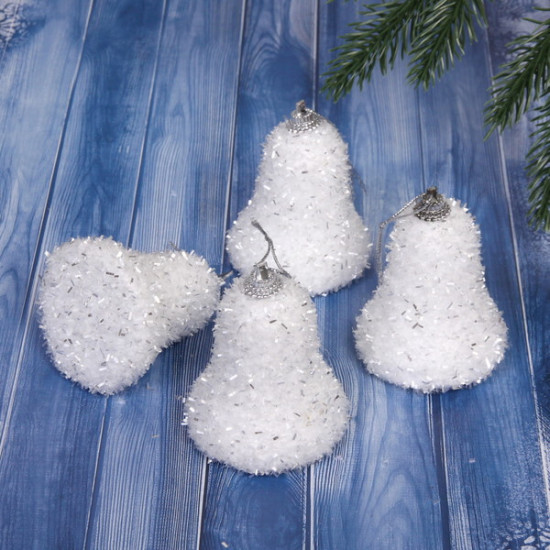 Набор игрушек ёлочных «Морозный иней — колокольчик»