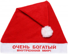 Колпак новогодний «Очень богатый внутренний мир!»