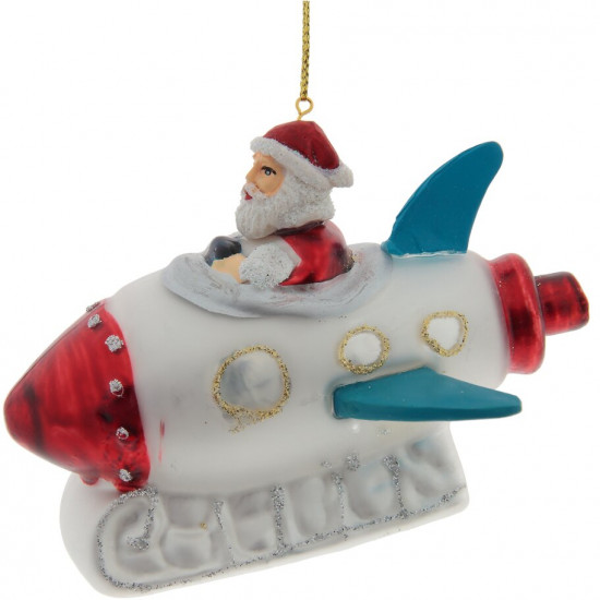 Украшение елочное «Дед Мороз на ракете»