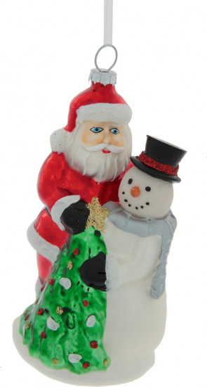 Украшение елочное «Дед Мороз и снеговик»