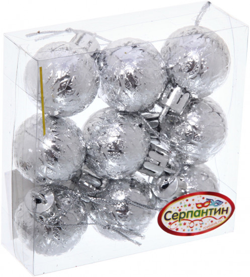 Набор шаров новогодних «Рельефный узор»