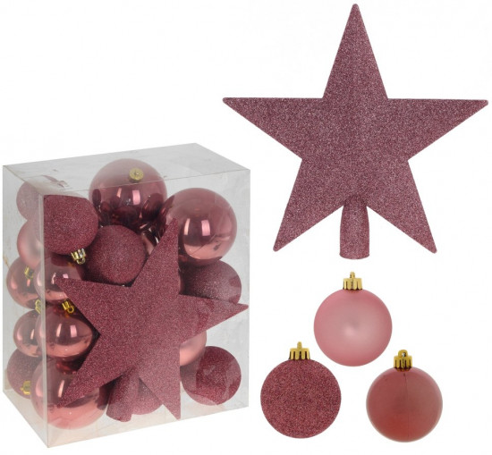 Набор шаров и верхушка на елку «Шар и звезда»
