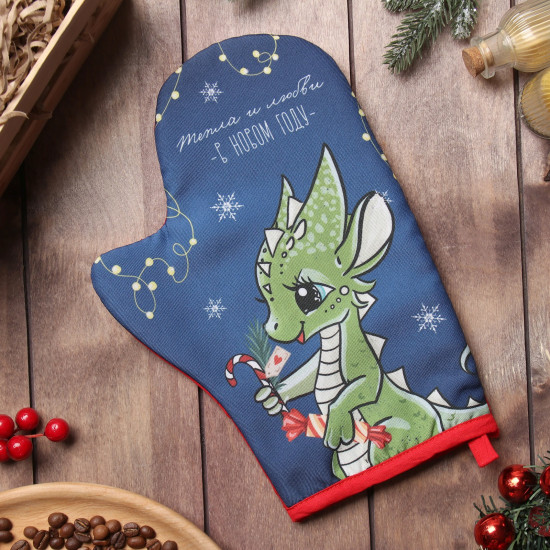 Варежка-прихватка «Новогодний дуэт»