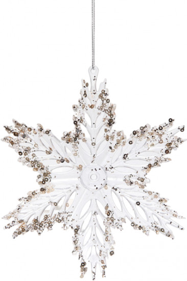 Подвеска на ёлку «Блестящая снежинка»