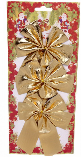 Набор бантов на ёлку «Золотой шик»