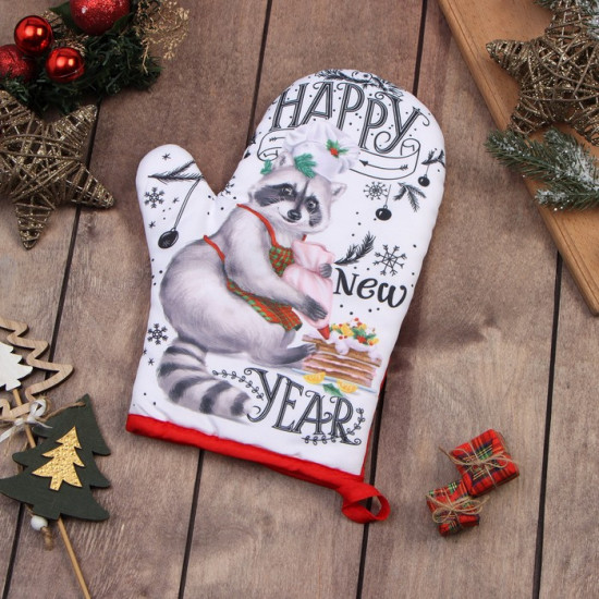 Варежка-прихватка «Happy new year»