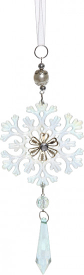 Подвеска на ёлку «Ледяная снежинка»