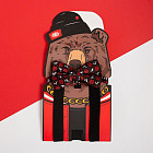 Комплект мужской из подтяжек и бабочки «Медведь»