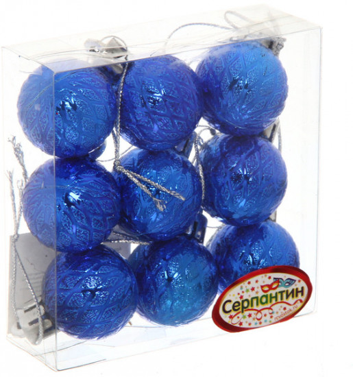 Набор шаров ёлочных «Рельефный узор»