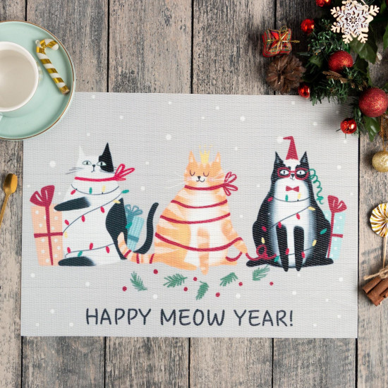 Салфетка на стол «Meow Year»
