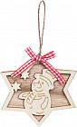 Подвеска на ёлку «Снежинка — Снеговик»