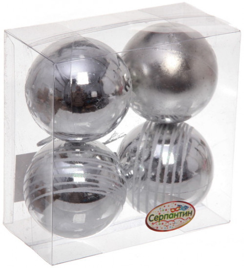 Набор шаров ёлочных «Снежные нити»