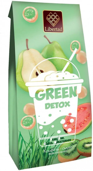 Конфеты жевательные в белом шоколаде «Green detox»