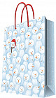 Пакет бумажный подарочный «Снеговики»