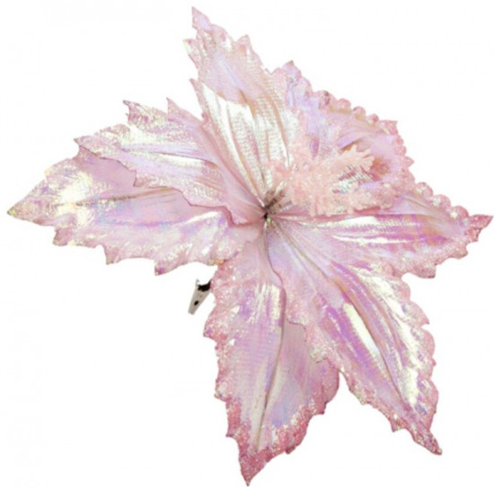 Украшение новогоднее на клипсе «Лилия