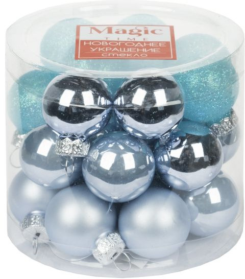 Набор шаров ёлочных «Голубые цвета»