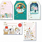 Набор самоклеящихся этикеток для подарков новогодних