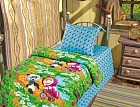 Комплект постельного белья Маша и медведь "Гость" (1,5-спальный, бязь, 1 наволочка 50х70, 3D упаковка)
