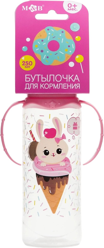 Бутылочка для кормления «Зайка, пончик» | Зайка Полли | Mum&Baby