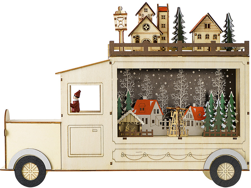 Декор новогодний с подсветкой «Festive Truck» | New Year Essential | Tkano