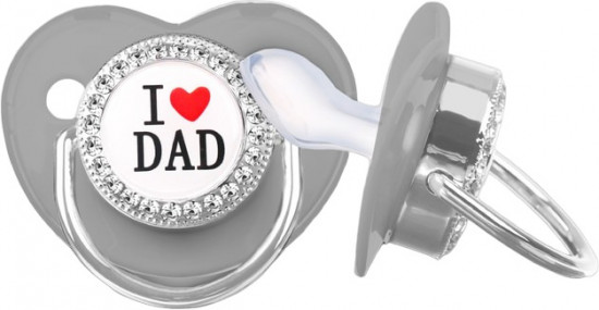 Соска-пустышка ортодонтическая «I love dad»