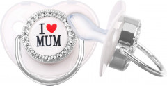 Соска-пустышка ортодонтическая «I love mum»