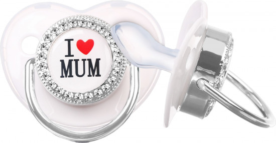 Соска-пустышка ортодонтическая «I love mum»