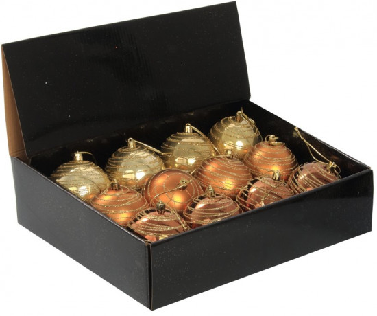 Набор игрушек ёлочных «Спираль золотистая»