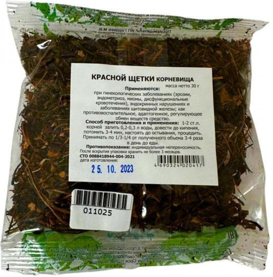 Красная щётка корневища