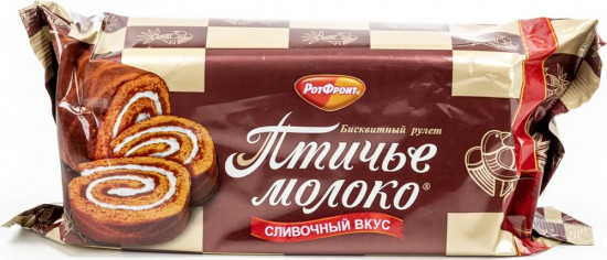 Рулет бисквитный со сливочным вкусом «Птичье молоко»