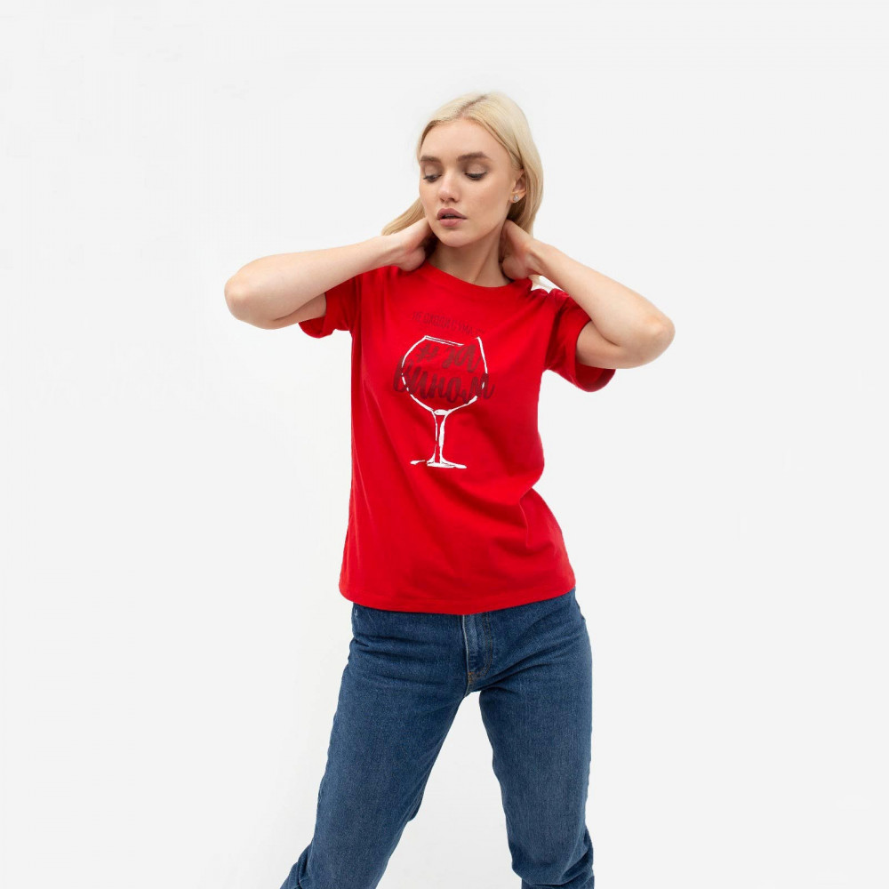 Футболка женская «За вином» | T-shirt | MIST