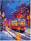 Картина по номерам «Вечерний трамвай»