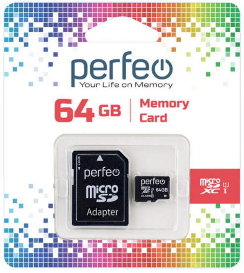 Карта памяти Perfeo microSDXC 64GB High-Capacity