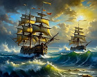 Картина по номерам «Море штормит»