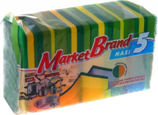 Набор губок для посуды «Market brand»