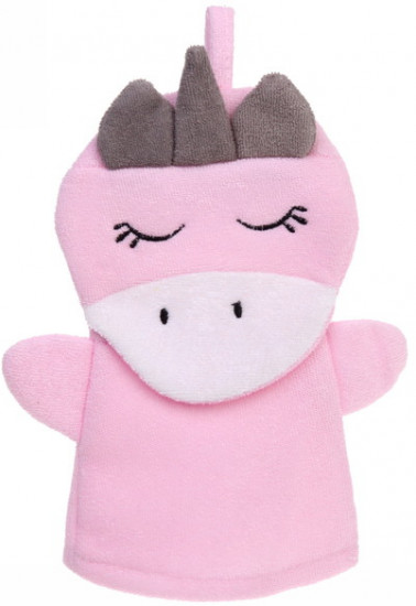 Мочалка-варежка детская «Единорожек Люси»