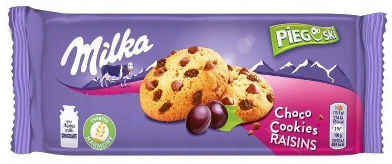 Печенье с изюмом «Choco cookie raisins» | Milka
