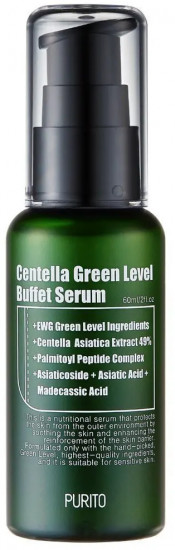 Сыворотка улажняющая с центеллой «Green Level Buffet Serum»