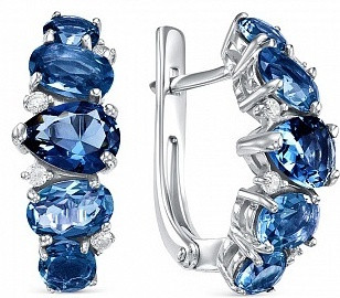 Серьги из серебра с алпанитами