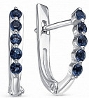 Серьги из серебра с фианитами