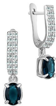 Серьги из серебра с алпанитами | Lucente Silver