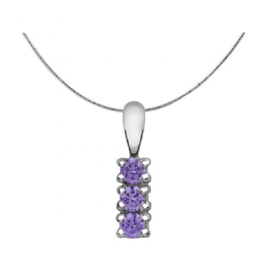 Подвеска из серебра с фианитами