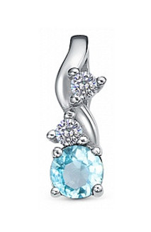 Подвеска из серебра с фианитами