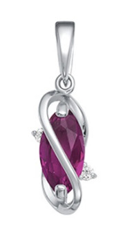 Подвеска из серебра с фианитом