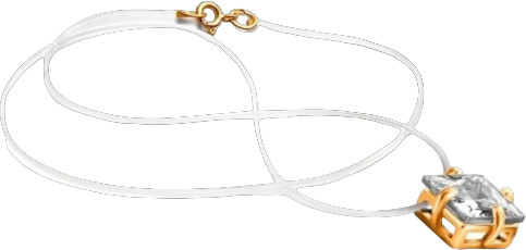 Колье из серебра с фианитом